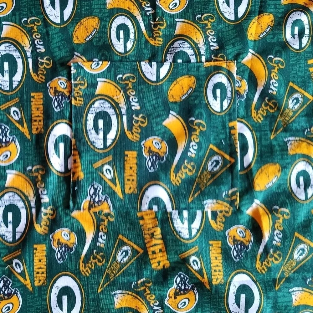 Handmade Waist Apron Green Bay Packers NFL Green Gold Half Apron Fits Most
